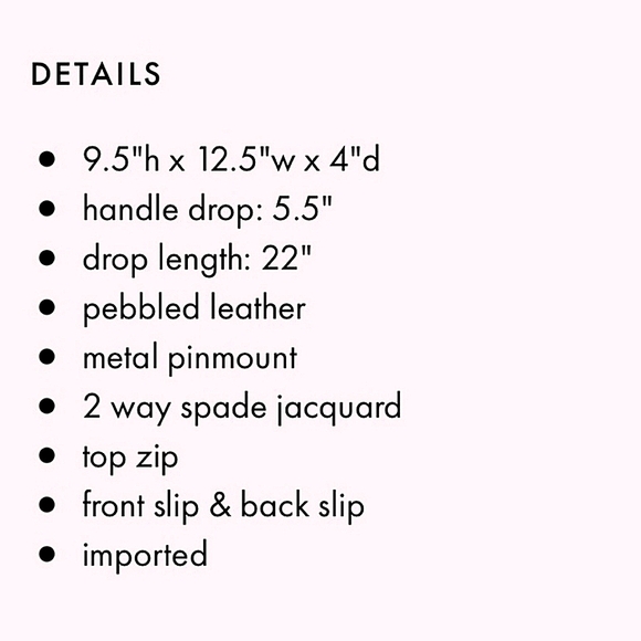 Kate Spade White Medium Purse(purchased from Kate Spade w/o tags) - Picture 6 of 7